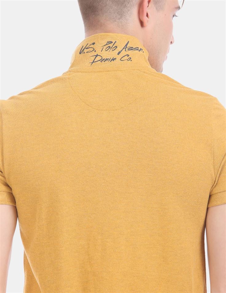 U.S.Polo Assn. Men Casual Wear Yellow T-Shirt